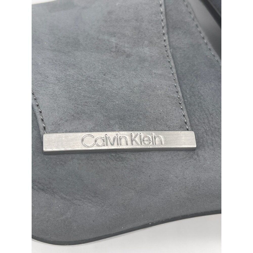 Calvin Klein Grecia Women Gray Suede pointed Toe Mule Heels Size 9.5 - Picture 8 of 11